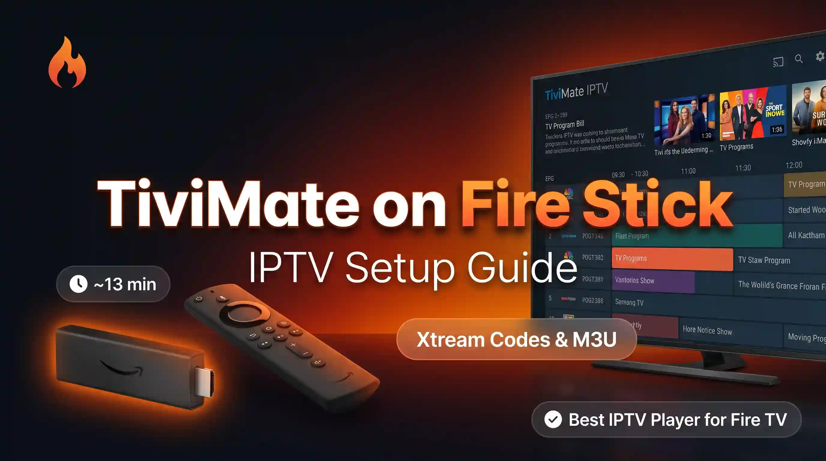 Complete IPTV setup guide for Amazon Fire Stick using TiviMate — install Downloader, enable developer options and add your playlist