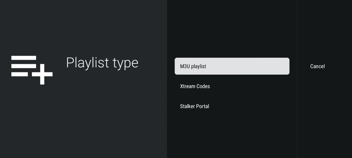 Choose Xtream Codes API or M3U URL in TiviMate to add your IPTV playlist on Amazon Fire Stick