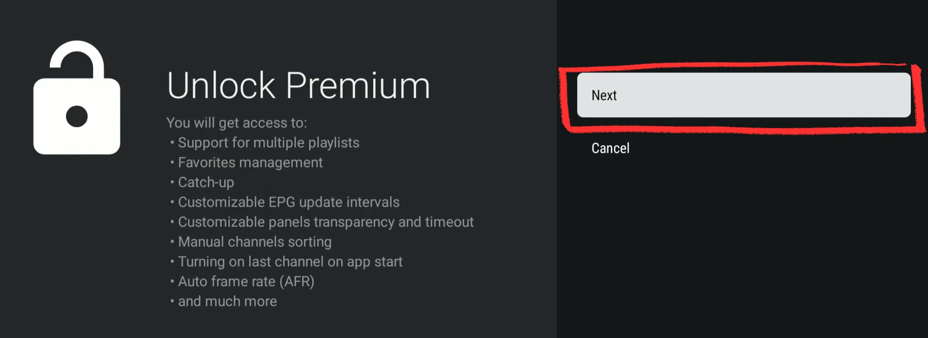 TiviMate Premium activation on Fire Stick showing account login screen after purchase on tivimate.com