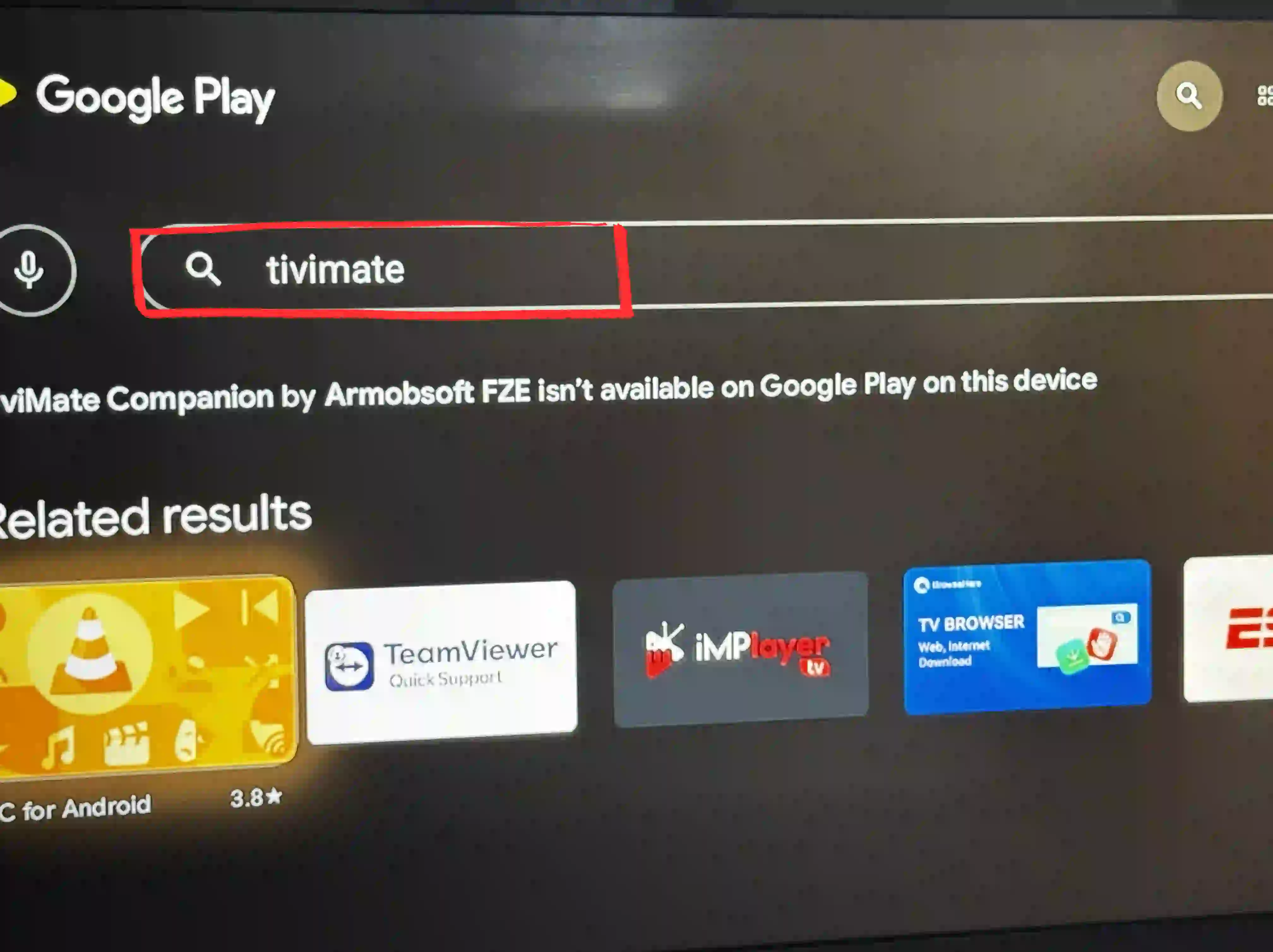 TiviMate not available on Google Play Store on Android TV Box — sideload via Downloader code 272483