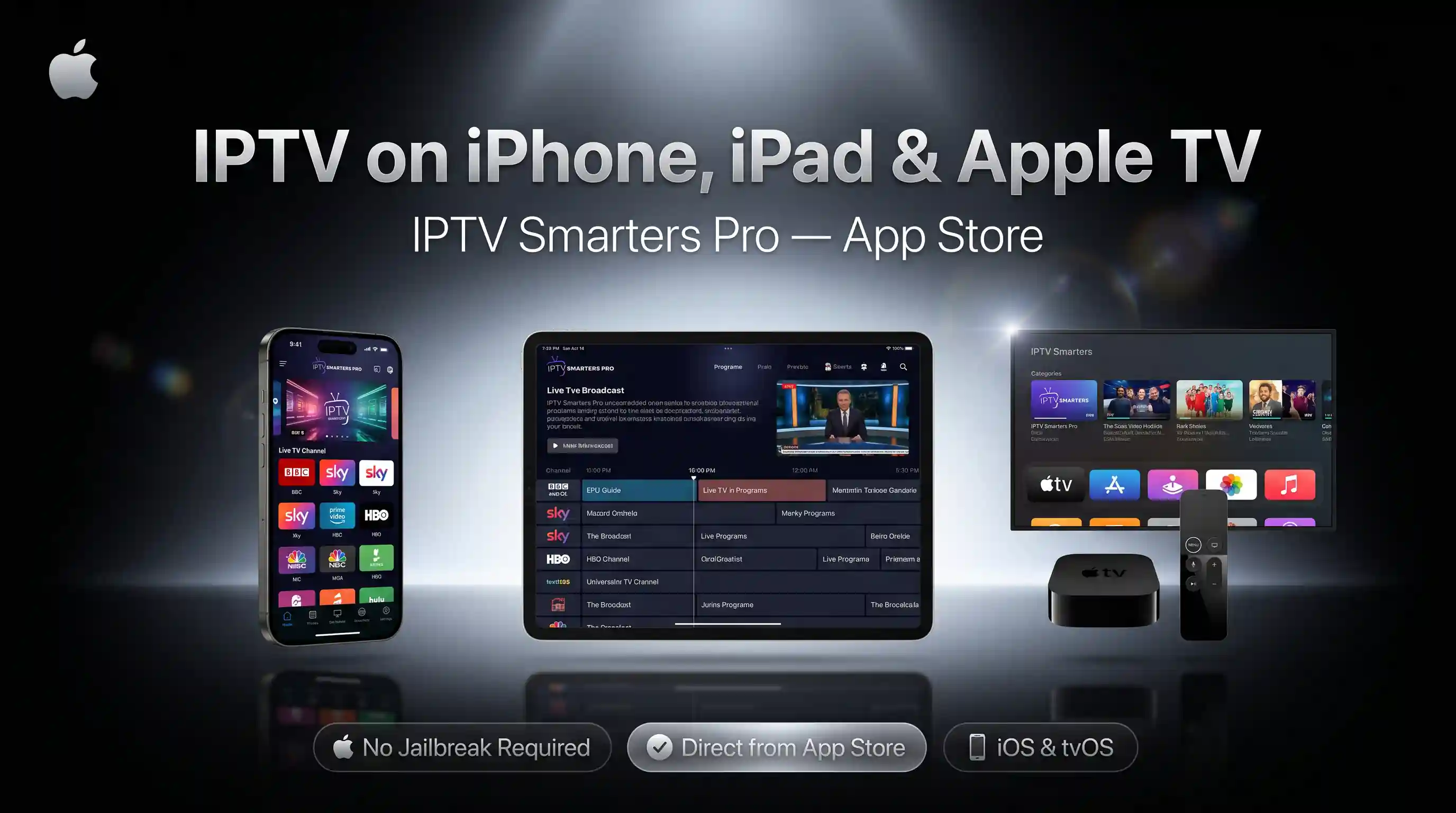 Complete IPTV setup guide for iPhone iPad and Apple TV using Smarters Player Lite — No Jailbreak Required direct from App Store